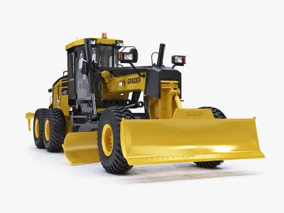 Motor Grader Generic Construction Equipment 3D model