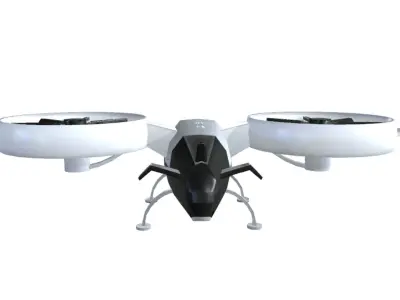 lowpoly gamemodel UAV Free low-poly 3D model