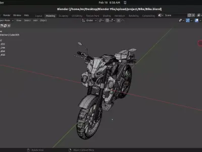 Yamaha MT-125 Realistic 3D Model  Game Ready High Detail Blender Low-poly 3D model