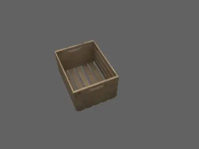 Wood crate Free low-poly 3D model purchase
