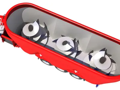 Trailed Feed Mixer 3D model