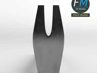 Crowbar metal tool 3D model