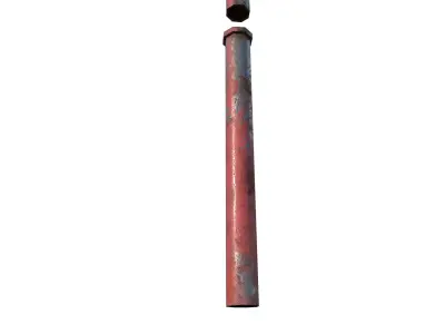 Old Red pipes Low-poly 3D model