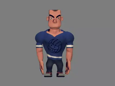 Muscle man Low-poly 3D model purchase