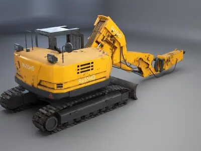 Generic Used Compact Tunnel Excavator Low-poly 3D model