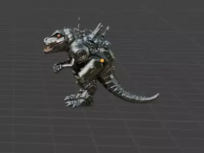 Mech T-Rex Unit  Sci-Fi Robotic Dinosaur 3D Model 3D model