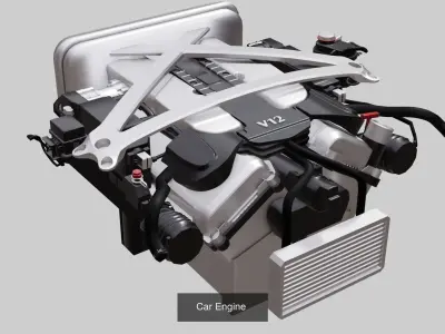 Asset car parts 3D Model Pack