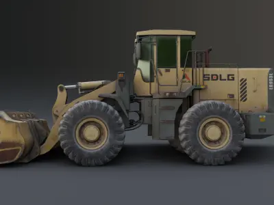 SDLG Bulldozer 3D model Low-poly 3D model