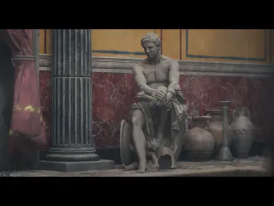 Roman Statues Pack Vol 1 Low-poly 3D model