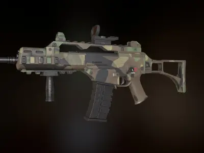 G36C AR with skins  Low-poly 3D model