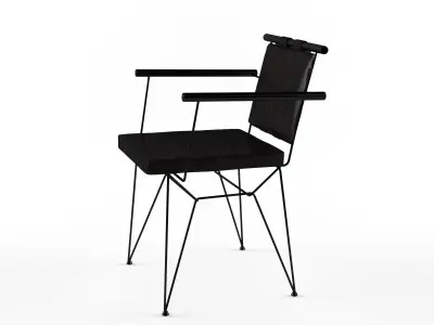 Tolix metal Chair  Low-poly 3D model
