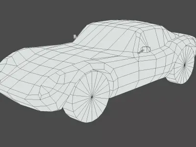 Classic Vintage Sports Car 3D model