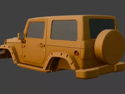Jeep upper body part 3D model by im3dking