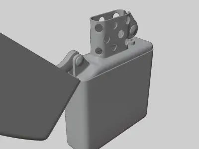 Zippo Lighter 3D model Low-poly 3D model