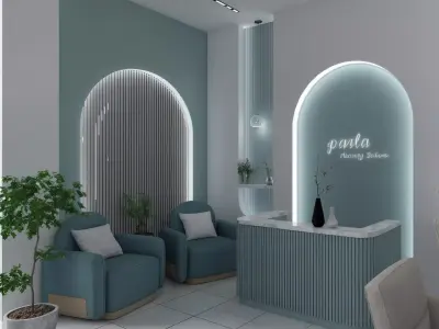 Modern Hair Salon 3D Model 3D model
