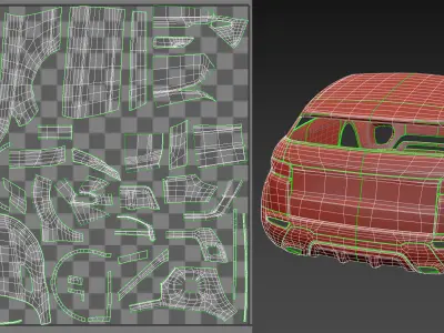 European Luxury Crossover SUV - Body Free 3D model