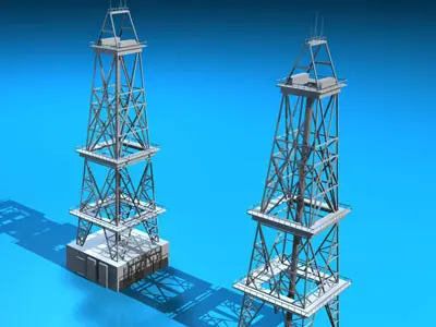 Drilling tower 3D model