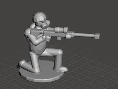 Armed Soldiers Set of 5 models 3D model