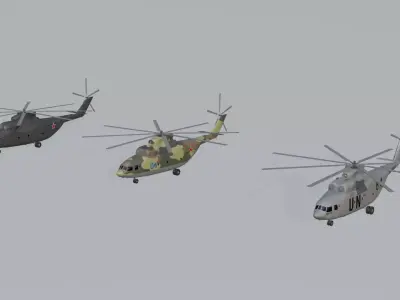 Soviet Helicopter Mi-26 Halo 3D model