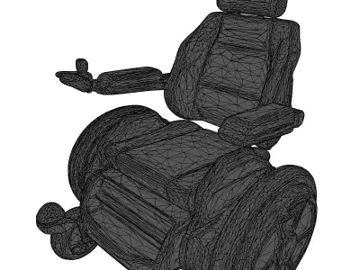 Futuristic Electric Wheelchair 3D Model 3D model