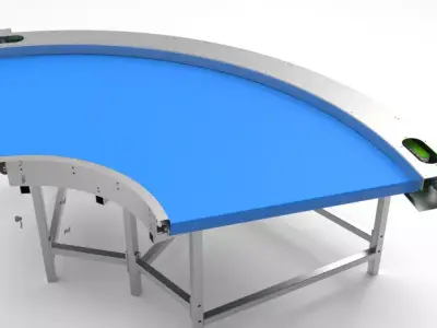 Curved belt conveyor 3D model