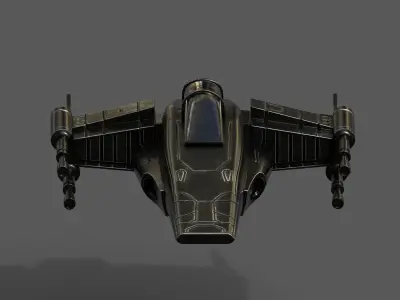 Spaceship starship scifi space futuristic cyborg Generic  Low-poly 3D model purchase