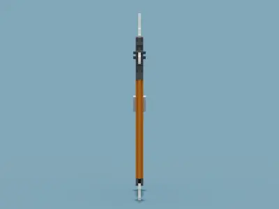 Voxel Axe Low-poly 3D model