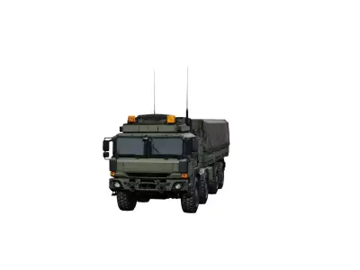 Military Offroad Transport Truck Heavy Duty Tactical Model 3D model