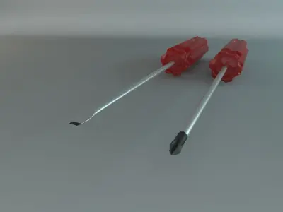 Screw Driver Low-poly 3D model