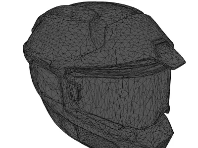 Futuristic Orange Tinted Visor 3D model