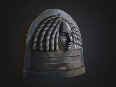 Stone Guardian Low-poly 3D model