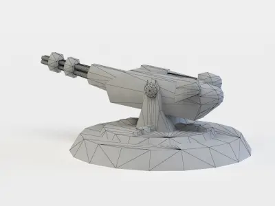 Plasma weapon Low-poly 3D model