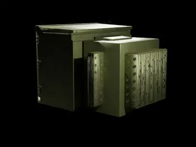 Industrial Outdoor Transformer Box 3D model