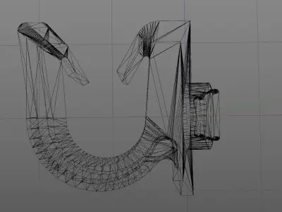 Twist and lock clip Low-poly 3D model