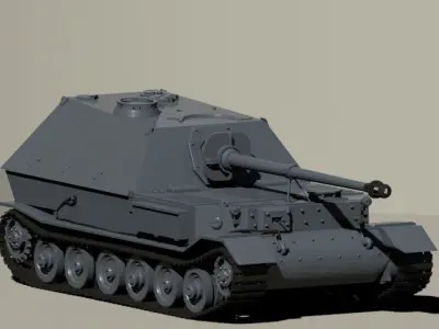 WWII Heavy Tank Elephant Free 3D model