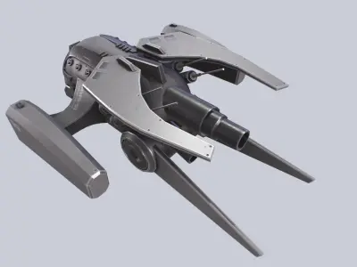 Unmanned Scifi Drone Low-poly 3D model by Anima-Z