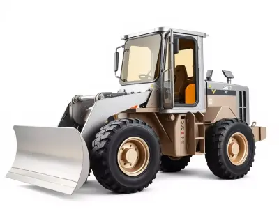 Industrial Bulldozer model pack Low-poly 3D model
