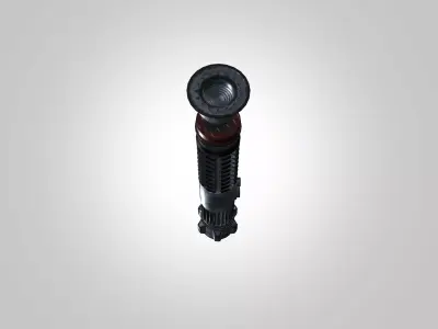 Sci-Fi Mechanical Hilt 3D Model - Low Poly PBR Prop Free low-poly 3D model