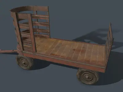 Industrial Trolley Free low-poly 3D model