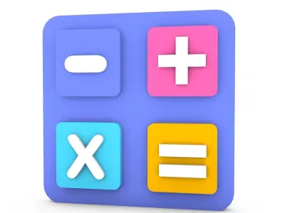 Financial icon Set 3D model
