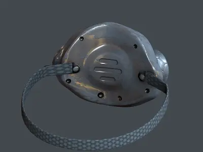Gas mask helmet 3d model scifi  Low-poly 3D model 5