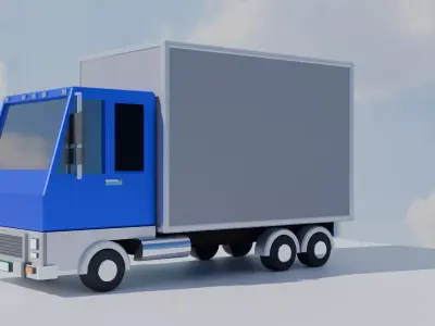 Truck Car Delivery Van Low-poly 3D model