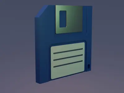 3D save icon Free low-poly 3D model