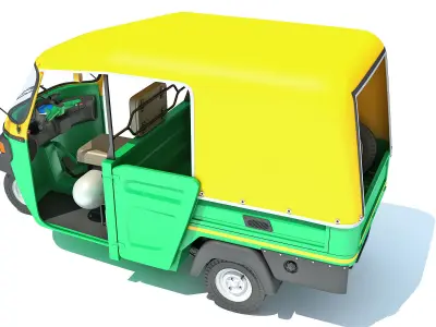 3 Wheeler Taxi Tuk Tuk 3D model