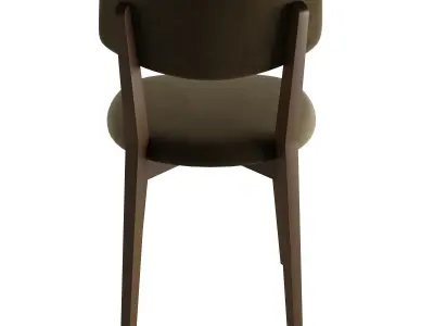 Unique looking wooden chair Low-poly 3D model