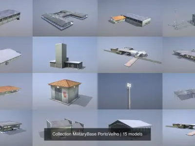  Collection MilitaryBase PortoVelho 3D Model Pack purchase