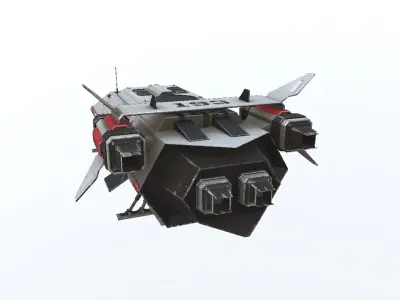 shuttle Low-poly 3D model