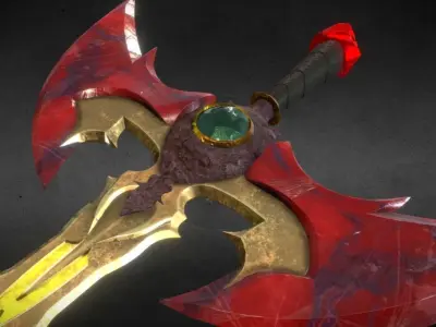 Demonic Sword Low-poly 3D model buy