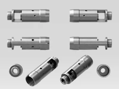 AK74 Muzzle Brake Low-poly 3D model purchase