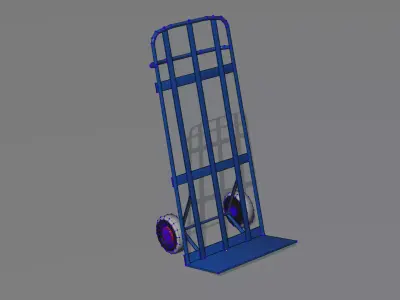 Crate Trolley Low-poly 3D model